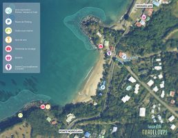 Carte Plage de Leroux Infos pratiques, acces, parking Deshaies, Ferry, Insolite Guadeloupe